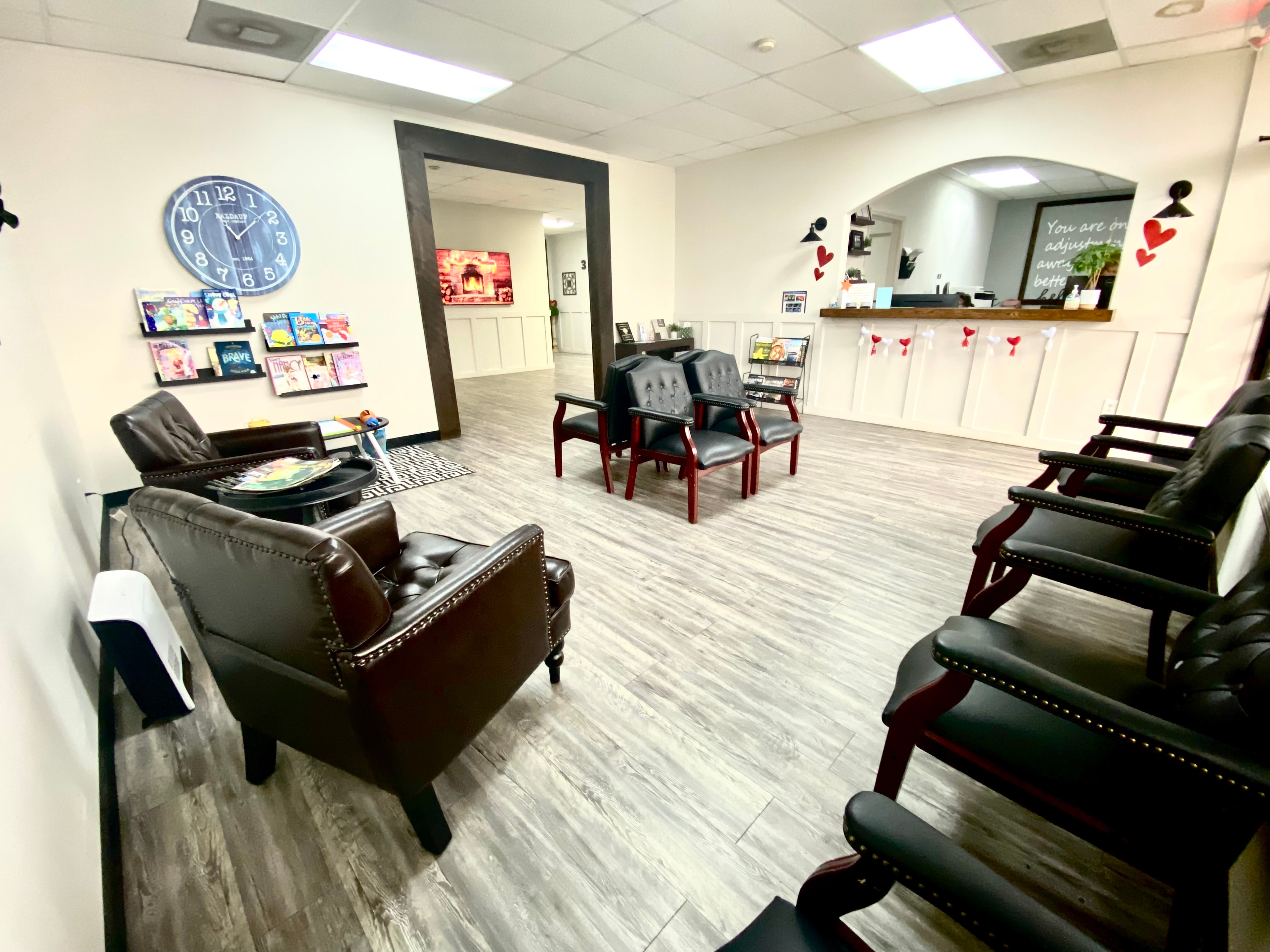 Comfortable waiting room at Advanced Chiropractic